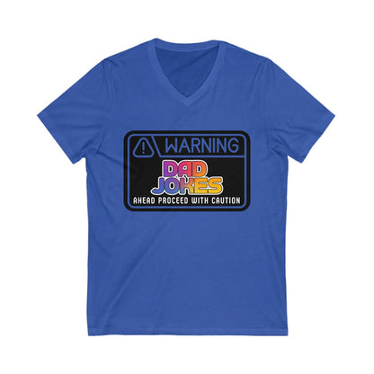 Warning: Dad Jokes Ahead - Proceed with Caution V-Neck Tee - Whippie's