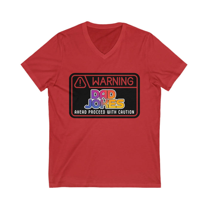 Warning: Dad Jokes Ahead - Proceed with Caution V-Neck Tee - Whippie's