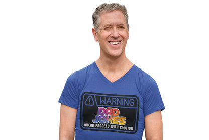 Warning: Dad Jokes Ahead - Proceed with Caution V-Neck Tee - Whippie's