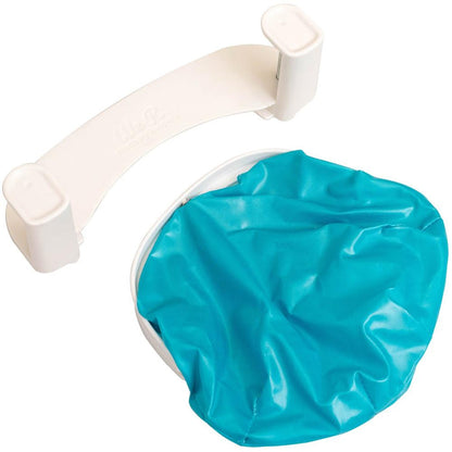 We R Memory Keepers - Desktop Dustbin. Keep your crafting space clean with the Desktop Dustbin from We R Memory Keepers. This handy little litter-catcher is perfect for decluttering after a long day of crafting. The adjustable clamps fit on most desks and work surfaces to accommodate any space, and this makes it easy to scoop and sweep up glitter and paper scraps from your work area. Available at Embellish Away located in Bowmanville Ontario Canada.