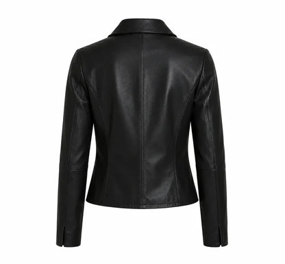 Wednesday Addams Black Leather Jacket — Jenna Ortega Nevermore Academy Gothic Jacket