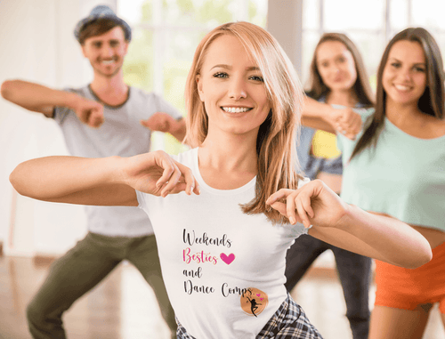 Weekends, Besties, & Dance Comps Unisex Jersey Tee - 👯‍♀️💖 Dance Friends Make the Best Friends! 💖👯‍♀️ - Whippie's
