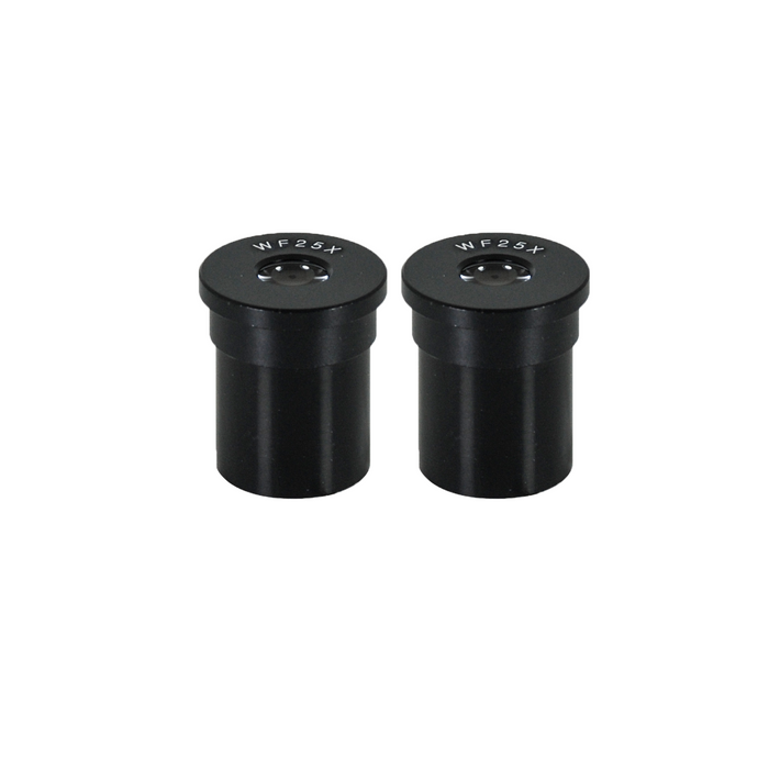WF 25X Widefield Microscope Eyepiece, 23.2mm, FOV 10mm, SKU EY02021711, three quarter front view