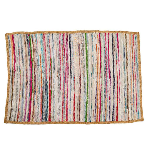 White Ahmar Remnant Sari Rug (Local Pickup/Local Delivery Only)