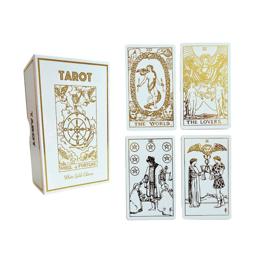 White Gold Tarot & Guide | Classic Tarot Design & Gold Foil