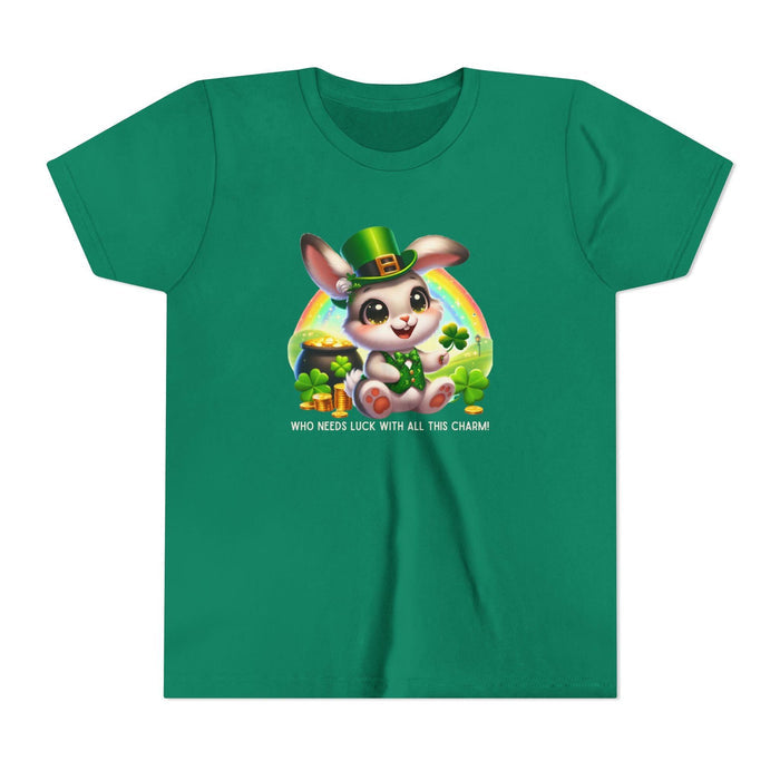 Who Needs Luck with All This Charm? Youth Tee - Spread Luck and Laughter! 🍀🍀 - Whippie's