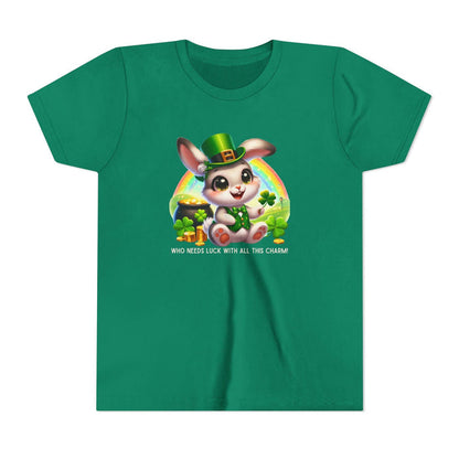 Who Needs Luck with All This Charm? Youth Tee - Spread Luck and Laughter! 🍀🍀 - Whippie's