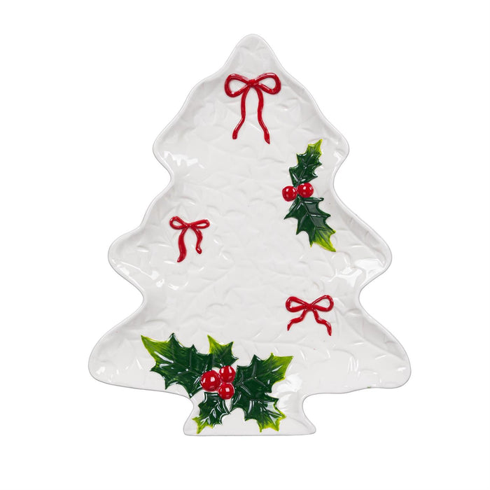 Winter Holly Tree Plate