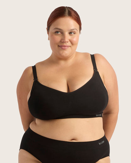 Wireless Maternity Bra - Black