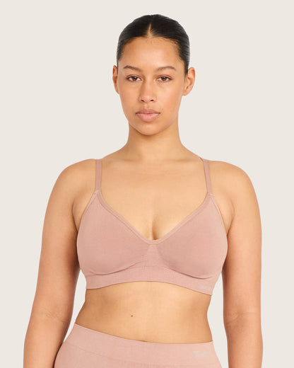 Wireless T-Shirt Bra - Chai