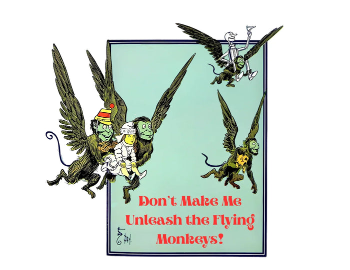 Wizard of Oz Don't Make Me Unleash the Flying Monkeys - V-neck Tee - Whippie's