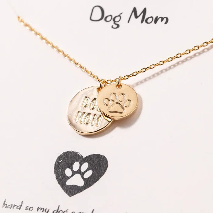 Women's Dog Mom Gold Necklace