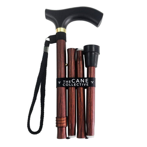 Wood Luxe Cane (Foldable & Adjustable Height) - Asian Integrated Medical Sdn Bhd (ielder.asia)
