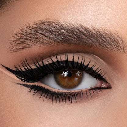 Work & Set + shade 'Nude' model look - eye close-up.