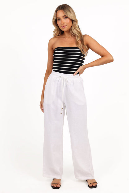 Petal and Pup USA BOTTOMS Wren Pant - White