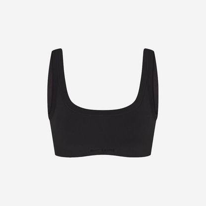 nike x skims vintage seamless scoop neck bra obsidian