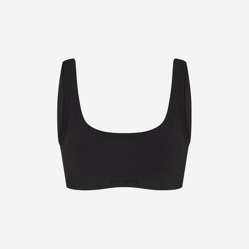 nike x skims vintage seamless scoop neck bra obsidian