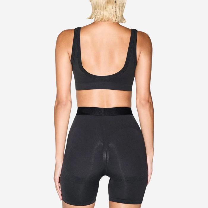nike x skims vintage seamless scoop neck bra obsidian