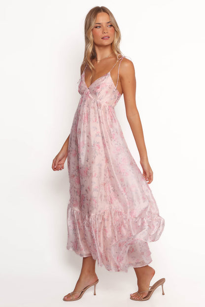 Petal and Pup USA DRESSES Xanthe Maxi Dress - Pink Floral