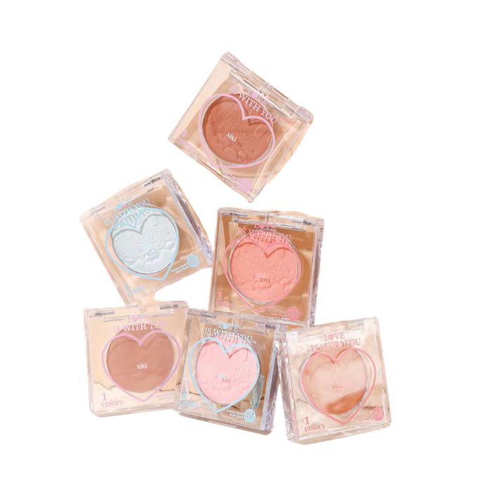 xixi Chacha Peach Heart Single Blush 1.5g - myernk
