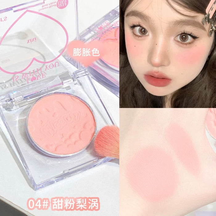 xixi Chacha Peach Heart Single Blush 1.5g - myernk