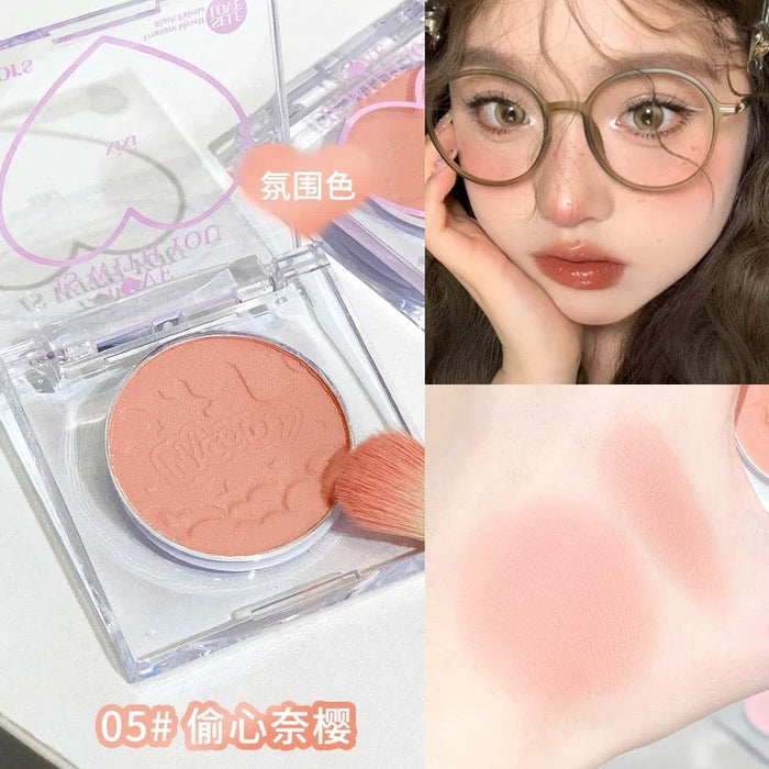 xixi Chacha Peach Heart Single Blush 1.5g - myernk