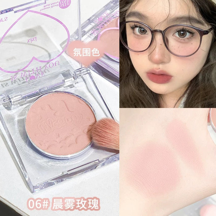 xixi Chacha Peach Heart Single Blush 1.5g - myernk