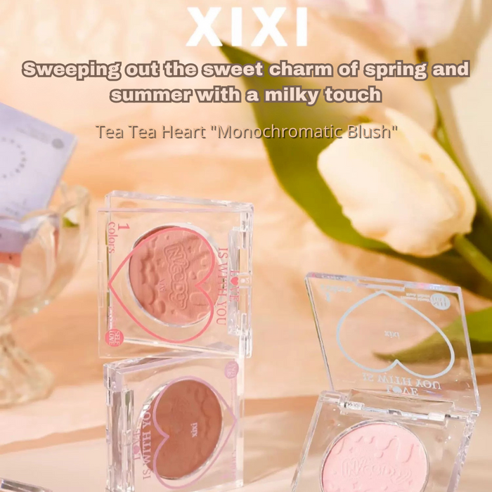 xixi Chacha Peach Heart Single Blush 1.5g - myernk