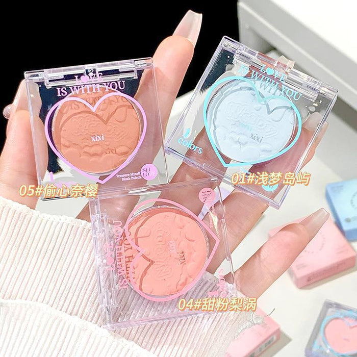 xixi Chacha Peach Heart Single Blush 1.5g - myernk