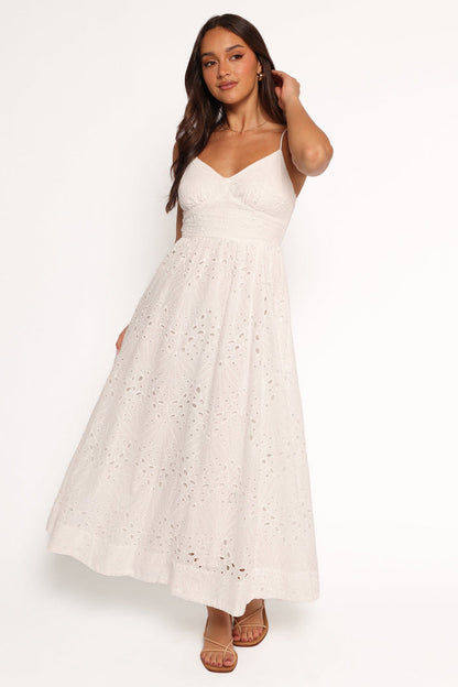 Petal and Pup USA DRESSES Yasmin Midi Dress - White