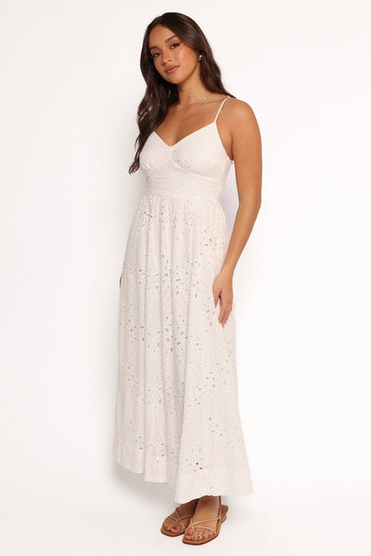 Petal and Pup USA DRESSES Yasmin Midi Dress - White