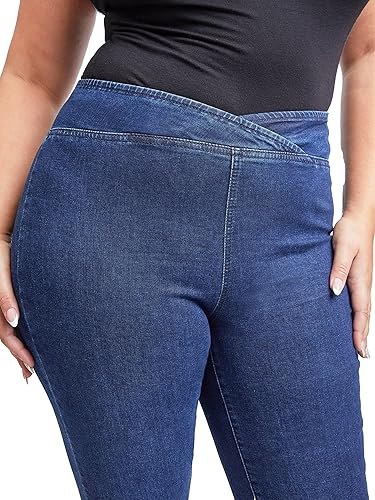 YMI V-Front Pull On Denim Flare-Plus Only