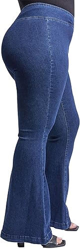YMI V-Front Pull On Denim Flare-Plus Only