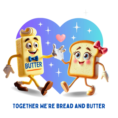 🍞 You're the Bread to My Butter! 🧈 Unisex Jersey Tee ✨ The perfect match! - Personalizable - Whippie's