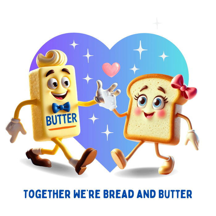 🍞 You're the Butter to My Bread! 🧈 Unisex Jersey Tee ✨ The perfect match! - Personalizable - Whippie's
