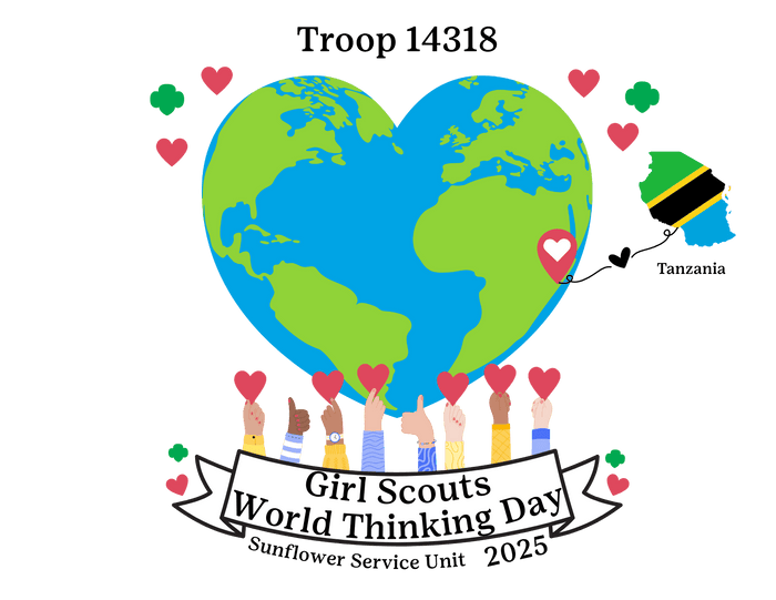 Youth Midweight Tee - Girl Scouts World Thinking Day Shirt - Whippie's
